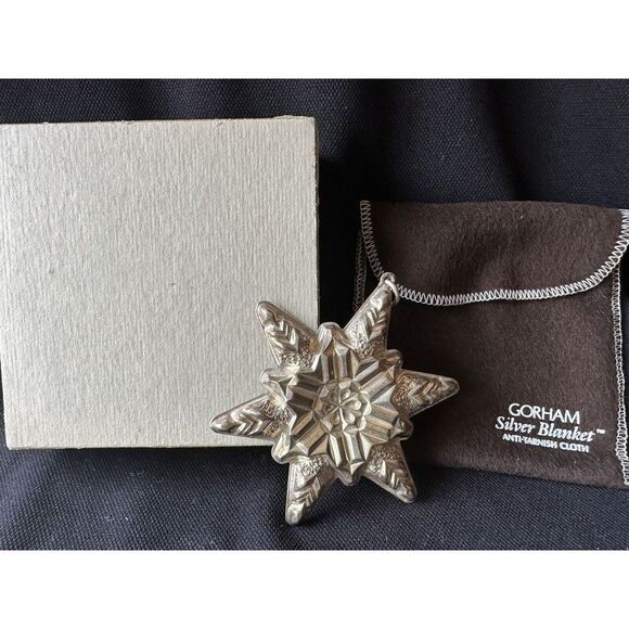 1970 Gorham Sterling Silver Christmas Ornament Snowflake...